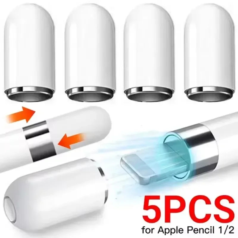 5/1PCS Magnetic Pencil Caps for Apple Pencil 1 Stylus Protector Cover Replacement Magnet Tablet Pen Cap for Apple Pencil Pen Cap