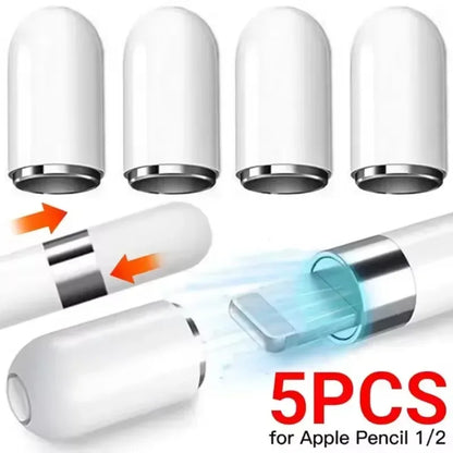 5/1PCS Magnetic Pencil Caps for Apple Pencil 1 Stylus Protector Cover Replacement Magnet Tablet Pen Cap for Apple Pencil Pen Cap