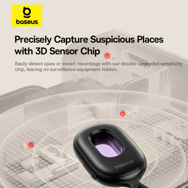 【New】Baseus Camera Detector Intelligent Hidden Camera Signal Gadget Security Alarm Anti Spy Candid Peeping Protection Detector
