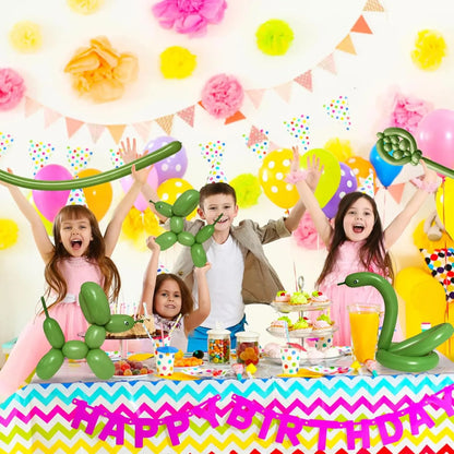 100pcs Thickening Long Balloons for Tying Arch Twisting Latex Modeling Skinny Birthday Balloon for Kids Party Wedding Decoartion