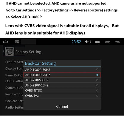 AHD 1080P Car Front Rear View Reversing Camera 170° Fisheye Lens Full HD Night Vision CVBS Vehicle Backup Camera