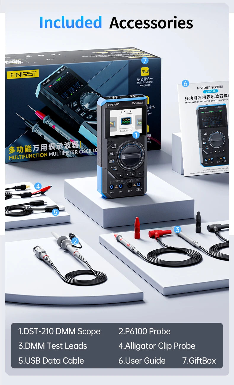 FNIRSI 3-IN-1 Handheld Voltage Detection Tool 210/201 Repair Tools
