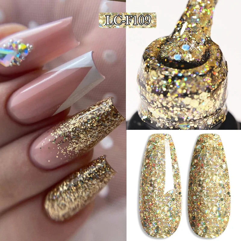 LILYCUTE 7ml White Color Gel Nail Polish Semi Permanent UV Gel Polish Gorgeous Full Coverage Soak Off UV LED Nail Gel Varnishes