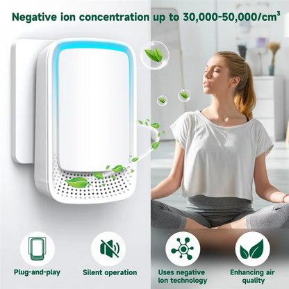 【NEW A39M】 Mini Air Cleaner For Home, Air Ionizers 3-Pack, Quiet Negative Generator Freshener For Bedroom,Office Kitchen EU