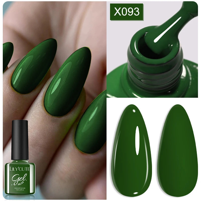LILYCUTE Nude Crystal Rubber Base Gel Nail Polish Natural Color Semi Permanent UV Gel Soak Off Self Leveling Nail Gel Varnishes