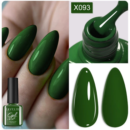 LILYCUTE Nude Crystal Rubber Base Gel Nail Polish Natural Color Semi Permanent UV Gel Soak Off Self Leveling Nail Gel Varnishes