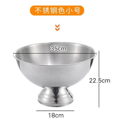 Aixiangru 13.5L Ice Bucket With Deer Head Handle Beer Holde Whiskey Wine Cooler Stainless Steel Champagne Basin Bar Accessories