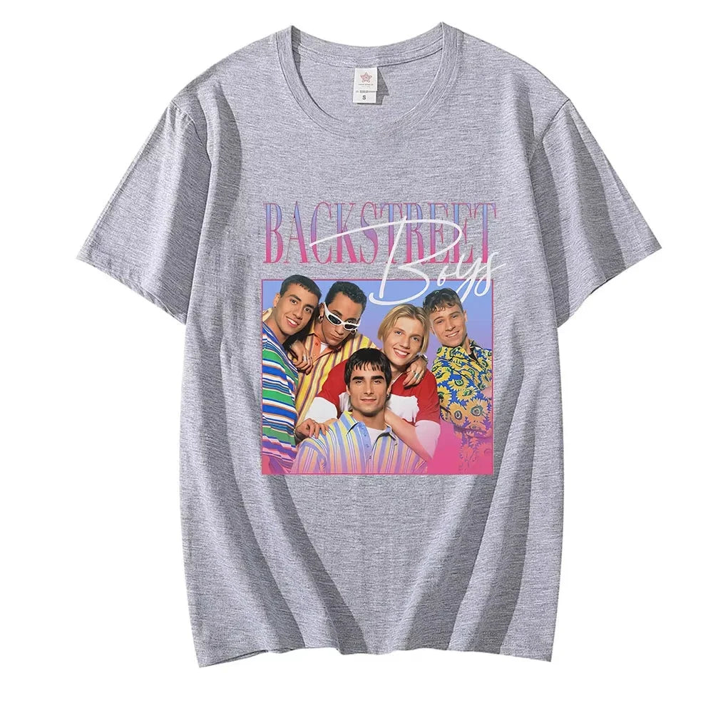 Funny Backstreet Boys T-shirt for women90s retro T-shirt for boysnostalgic hip-hop street style