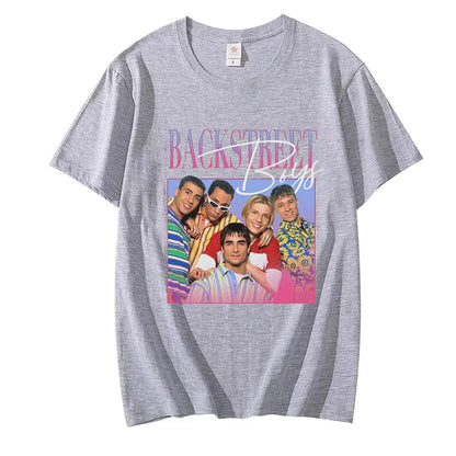 Funny Backstreet Boys T-shirt for women90s retro T-shirt for boysnostalgic hip-hop street style