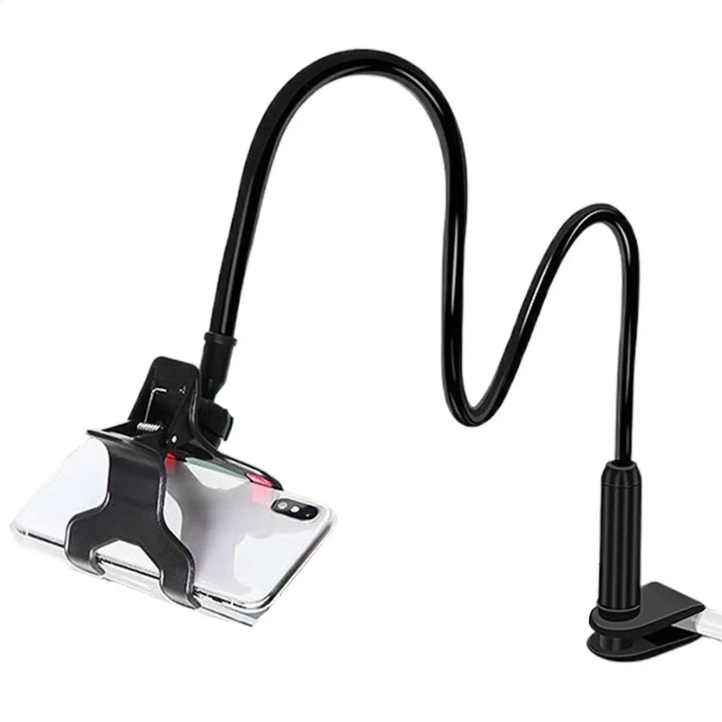 Phone Holder for Bed Lazy Phone Mount Bracket Gooseneck Phone Holder for Bed Flexible Long Arm Adjustable Clamp Clip Cell Phone