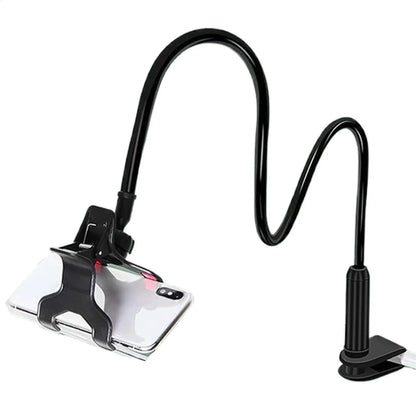 Phone Holder for Bed Lazy Phone Mount Bracket Gooseneck Phone Holder for Bed Flexible Long Arm Adjustable Clamp Clip Cell Phone