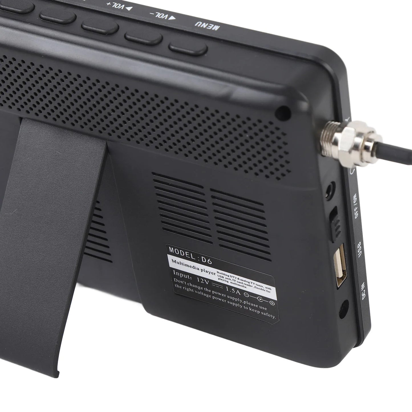 6 Inch Portable Digital ATSC TV ATSC  Digital TV Multi Formats Support High Sensitivity Tuner with Remote Control for Car
