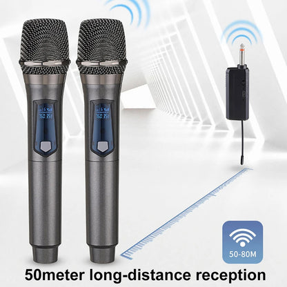 Handheld Microphone 2.4G Wireless Microphone Rechargeable Microphone Multi-Microphone Kits For Karaoke Live Party Show Meeting