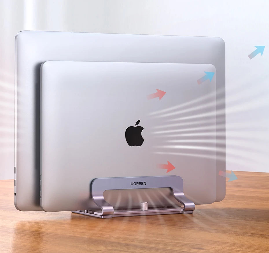 UGREEN Vertical Laptop Stand Holder For MacBook Air Pro Aluminum Foldable Notebook Stand Laptop Support MacBook Pro Tablet Stand