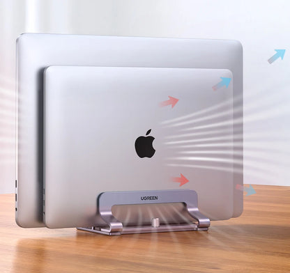 UGREEN Vertical Laptop Stand Holder For MacBook Air Pro Aluminum Foldable Notebook Stand Laptop Support MacBook Pro Tablet Stand