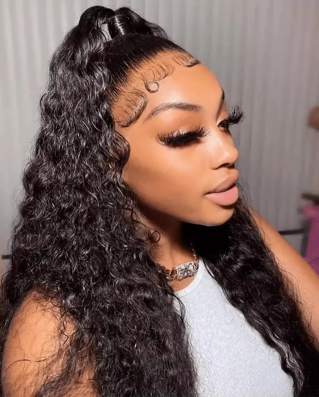 40 46 Inch 13x4 13x6 HD Deep Wave Lace Frontal Wig Brazilian Loose Water Curly Lace Front Human Hair Wigs For Women 300% Density