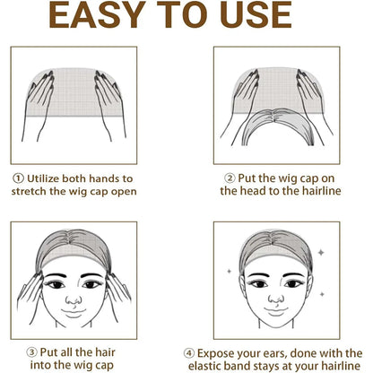 1Pack Nylon Wig Making Cap Mesh Stocking Wig Cap Invisible Hair Nets For Hair Wigs Brown Black Salon Hairnet Wig Caps For Women