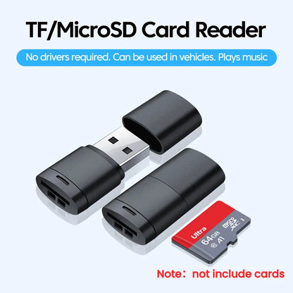 USB2.0 Mini Micro SD Card High Speed Memory Card Reader With TF Card Slot Max Compatible 2TB Portable Memory Card Reader Adapter