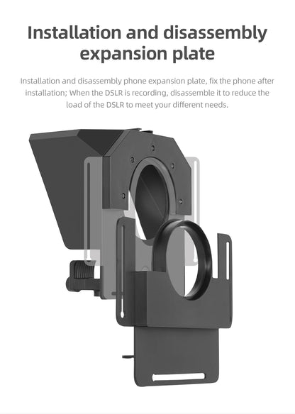 Ambitful Phone and DSLR Recording Mini Teleprompter Portable Inscriber Mobile Teleprompter Artifact Video With Remote Control