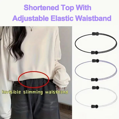 3Pcs Adjustable Elastic Crop Tuck Tool Band Women Fashion Clothing Accessory For Shirt Summer Instant Waist Slimming Non-Slip