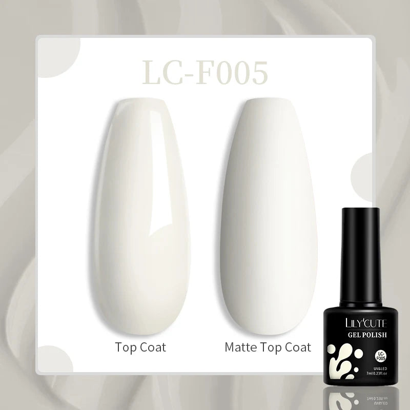 LILYCUTE 7ml White Color Gel Nail Polish Semi Permanent UV Gel Polish Gorgeous Full Coverage Soak Off UV LED Nail Gel Varnishes