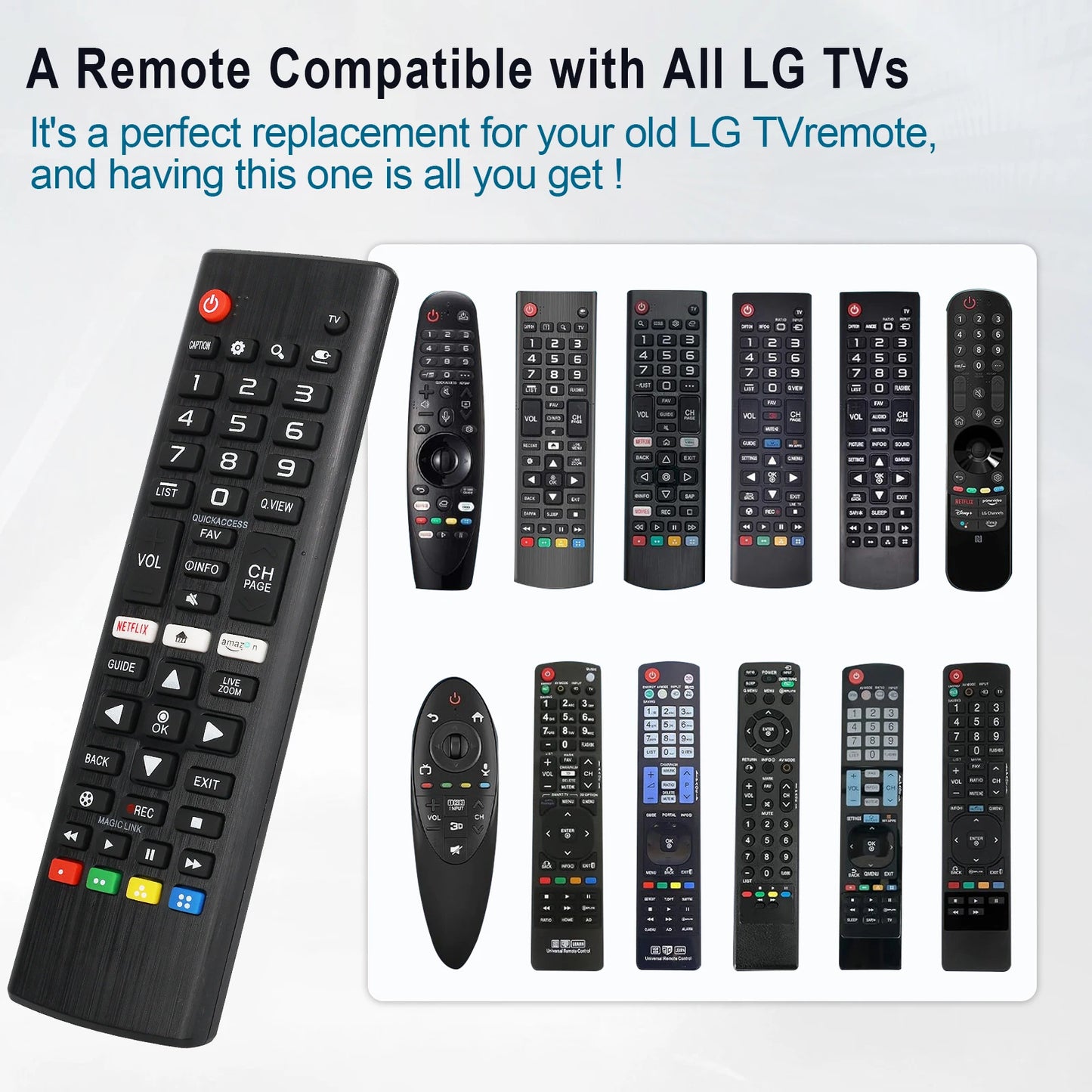 Universal 替换 Remote Control for All L-G Oled 3D Thinq Lcd, Led, Oled Smart Tvs for Akb 75095307   Akb 75375604   Akb 74915313