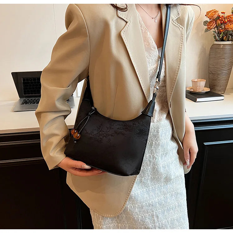 Fashionable Chinese Embroidery Handbag Brand Versatile Shoulder Bag 2026 New Chinese Style Tote Bag Trend Designer Travel Wallet