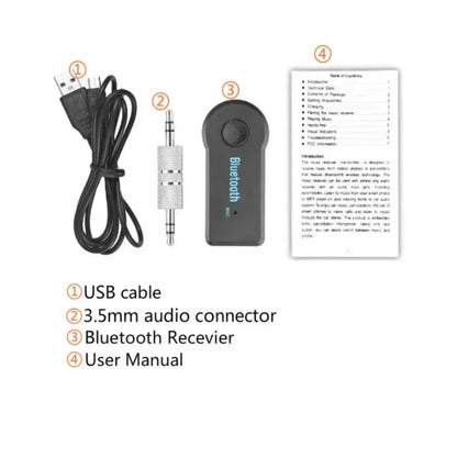 AUX Bluetooth 5.0 Receiver,Wireless Bluetooth5.0 Car 3.5mm Socket Adapter,Audio Converter Mobile Phone Hands-Free Stereo Adapter
