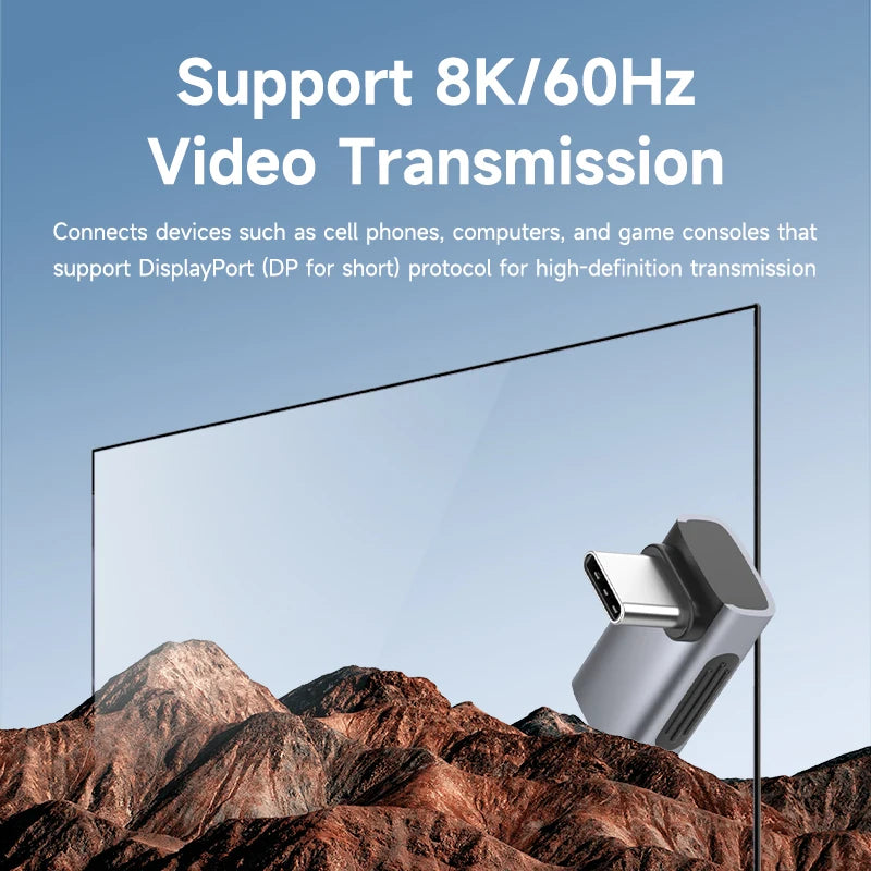 Hagibis 240W USB C to C Adapter 40Gbps 8K 60Hz 90 Degree Converter USB4 Adapter for Thunderbolt 4/3 MacBook iPhone 17 Pro Tablet