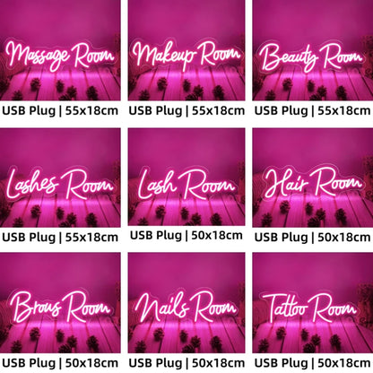 Nails Room Neon Lights Sign Beauty Room Decoration Makeup Neon Led Sign Lashes Room Hair Brows Tattoo Open Outdoor Neon Lamp