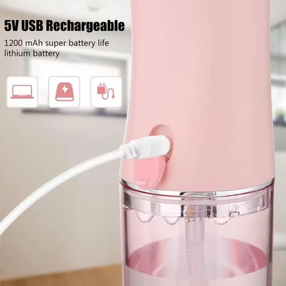 Portable Electric Water Flosser, With 4Nozzles, UsB Charging, 3 Smart Modes,Fully Automatic Handheld Oral lrrigator,Dental Clean