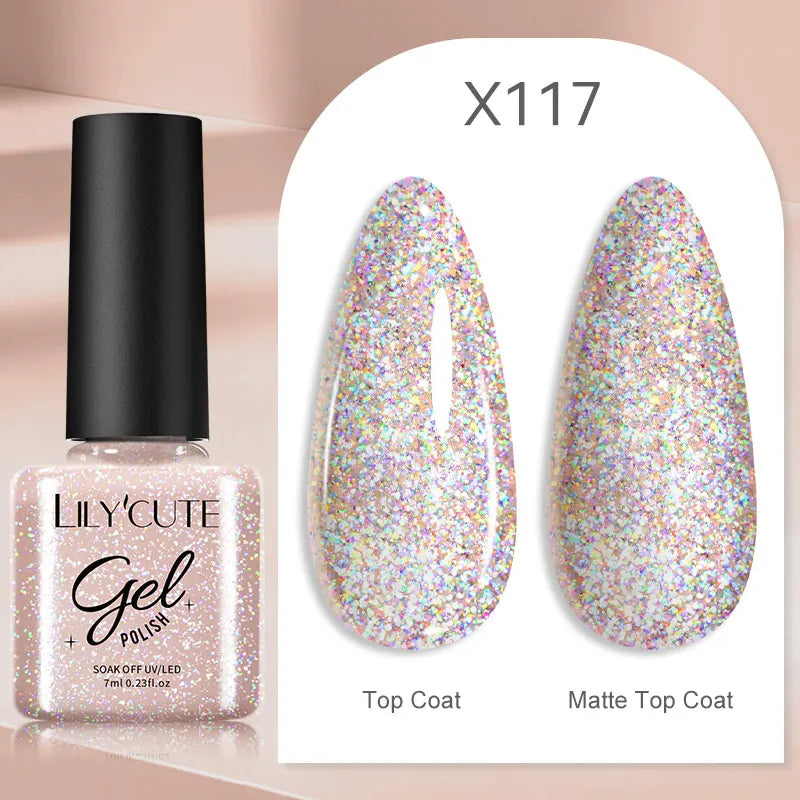 LILYCUTE 7ml Brown Red Purple Nail Gel Polish Coffee Color Series Semi Permanent UV Gel Soak off Nail Gel Varnishes For Nail Art