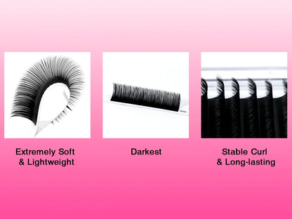 TDANCE Cashmere Lash Extensions Super Matte Black Classic Lash Extensions Individual Volume Lash for Professional Mink Lashes