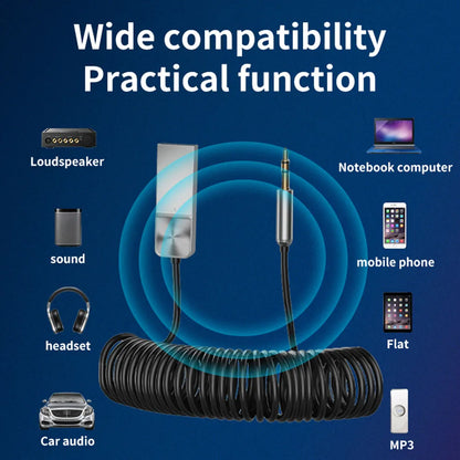 3.5mm Jack Adapter Bluetooth-Compatible 5.0 Receiver Audio Cable Wireless Receiver Car AUX For Bluetooth-Compatible Devices