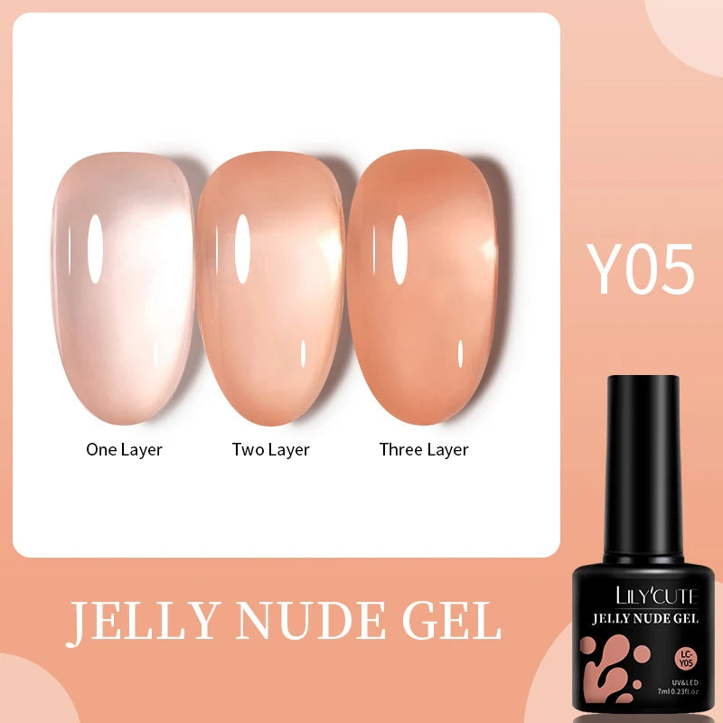 LILYCUTE Ancora Red Autumn Winter Gel Nail Polish Semi Permanent Soak Off UV LED Gel Varnish Manicure Nail Supplies