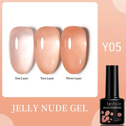 LILYCUTE Ancora Red Autumn Winter Gel Nail Polish Semi Permanent Soak Off UV LED Gel Varnish Manicure Nail Supplies