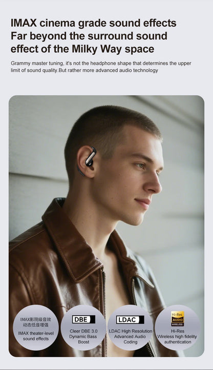 Smart AI Translation Headset Stereo Sound Semi-in-ear Air Conduction True Wireless Sports Long-lasting Bluetooth Headset