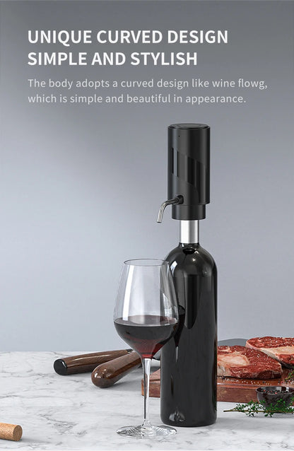 Rechargeable Electric Wine Aerator Dispenser One-touch Automatic Wine Decanter Intelligent Electric Wine Pourer