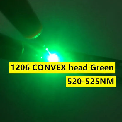 100PCS 1206(3216) Ball head concentrated SMD LED Diode Chip Red Green Blue Yellow Orange White SMT Lamp Light Beads Emitting Kit