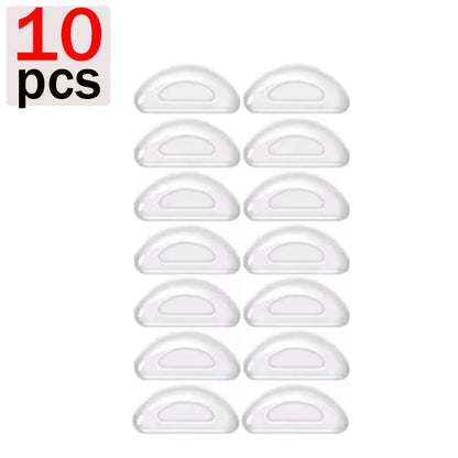 10/60pcs Glasses Nose Pads Adhesive Silicone Nose Pads Non-slip Transparent Nosepads for Glasses Eyeglasses Eyewear Accessories