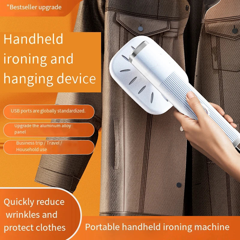 HOMFISH Handheld Iron Steamer 360° Ironing Small Garment Steamer USB Powered Electric Ironing Machine for Fabric Clothes Ironing