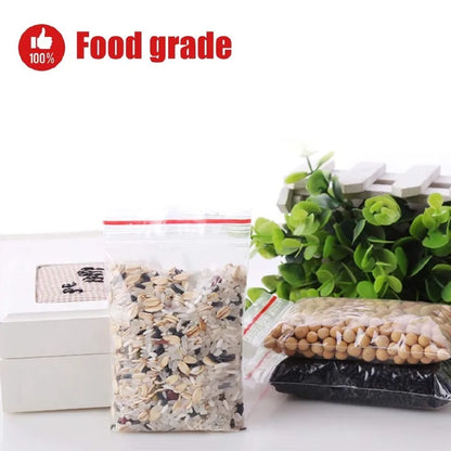Thicken Zipper Sealed Bags Clear Plastic Storage Bag for Small Jewelry Food Packing Reclosable Zippers Sealing Pouch Wholesale