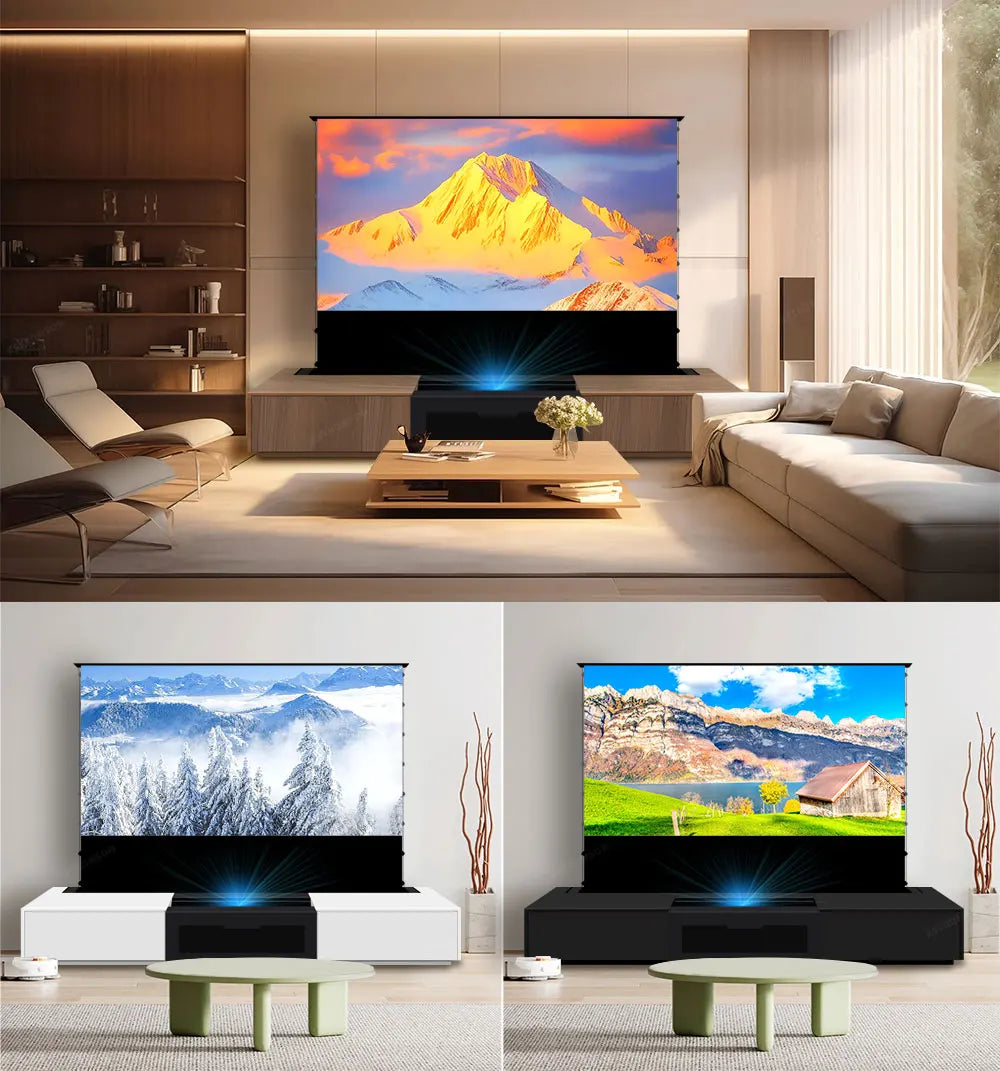 100-120inch Motorized Projection Smart UST Laser Projector Cabinet Living Room Integrated UST Projector Cabinet for Home Theater