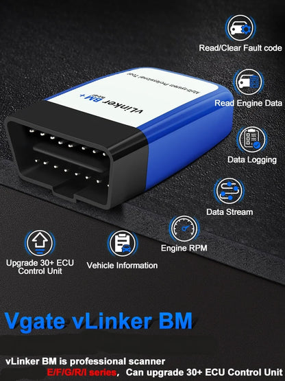 Vgate vLinker BM+ ELM327 BimmerCode BimmerLink Auto Code Reader Diagnostic Tool Car Scanner ELM327 OBD2 Bluetooth 4.0