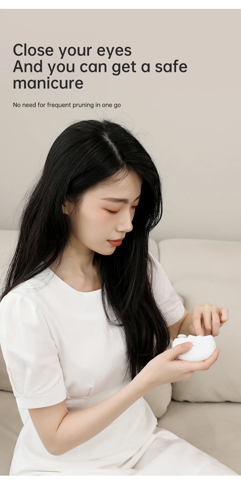 HOMEFISH Electric Nail Clipper 2 in 1 Grinding Polishing Multifunctional Portable Automatic Manicure Grinder