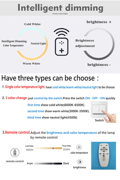 Modern Pendant Light LED Nordic Lamp Gold Black Hanging Chandelier Ceiling Lights Dimming Remote Control Lighting Fixture