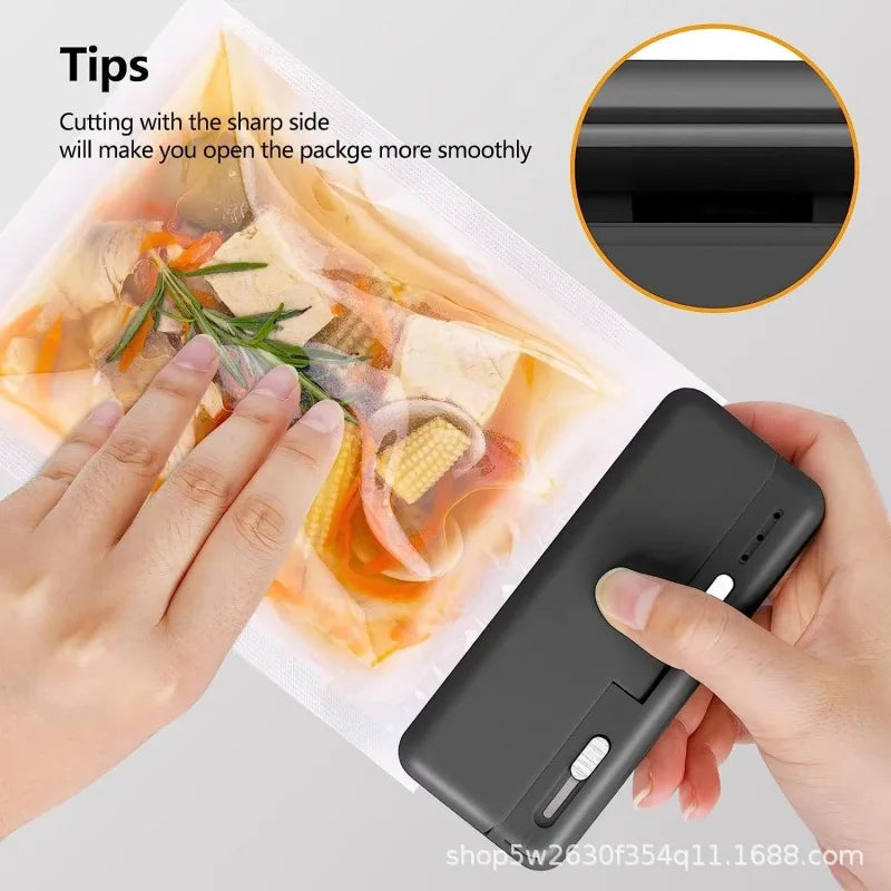 Mini Plastic Bag Sealer Heat Bag Sealing Machine Food Packaging Plastic Bags Sealer Clip Bag Handheld Rechargeable Heat Sealer