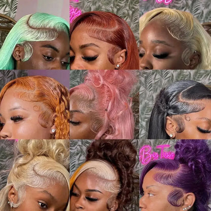613 Lace Front Wig Human Hair 13x6 Blonde Human Hair Wigs 300% Density Body Wave Lace Front Wigs Human Hair Pre Plucked 46 Inch