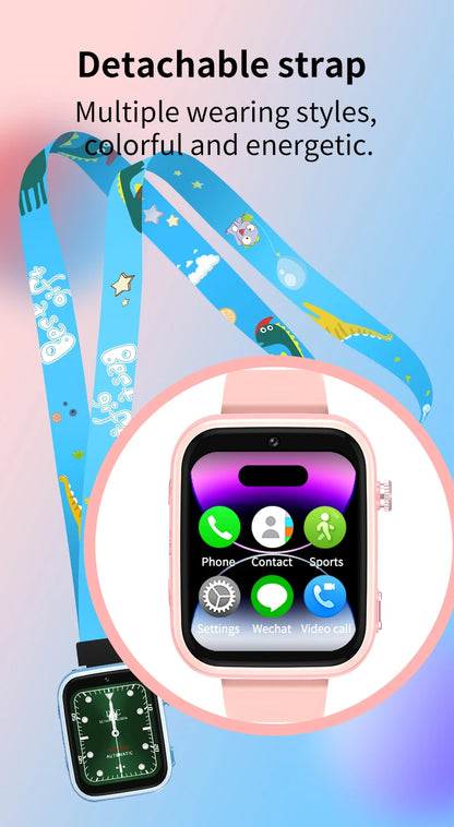 Android WhatsApp Smart 4G Video Voice SOS Call Camera Watch GPS WIFI Trace Locate SIM Card Phone Smartwatch for Student Child