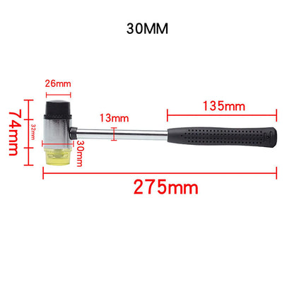 Hammer Double Face Soft Tap Rubber Hammer 20/30/35mm Multifunctional Glazing Window Beads Hammers Nylon Head Rubber Mallet